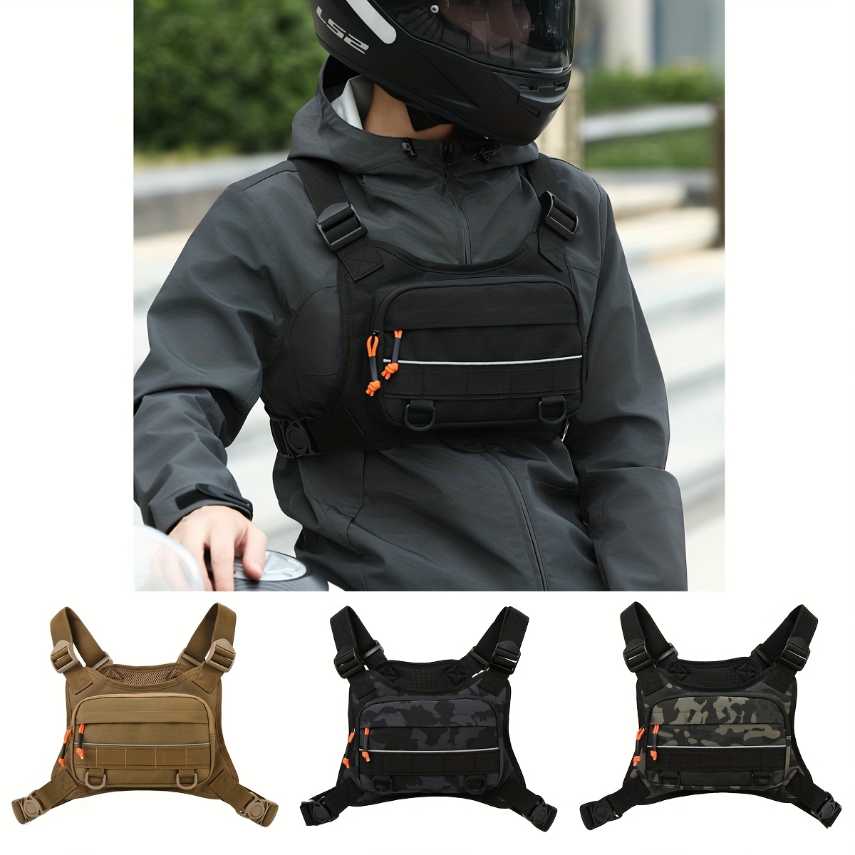 Outdoor Adventure With No Backpack - 옥스포드 천으로 제작된 1피스 남성용 아웃도어
