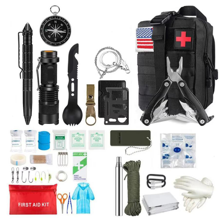 Outdoor Adventure Kit - 생존 응급 처치 키트 생존 풀