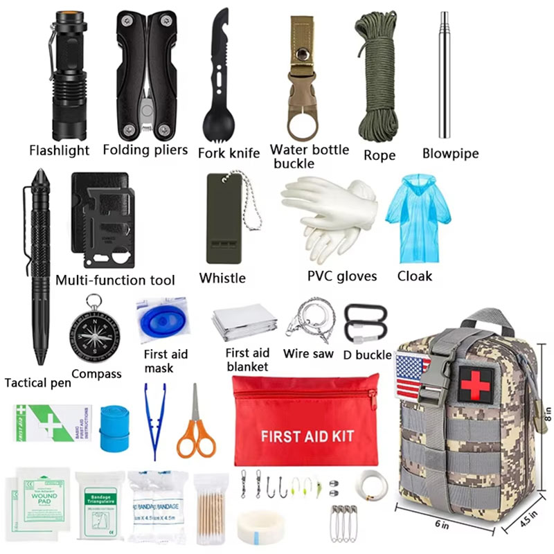 생존 응급 처치 키트 생존 풀 세트 Molle 야외 장 - Outdoor Adventure Kit 리뷰 및 가격
