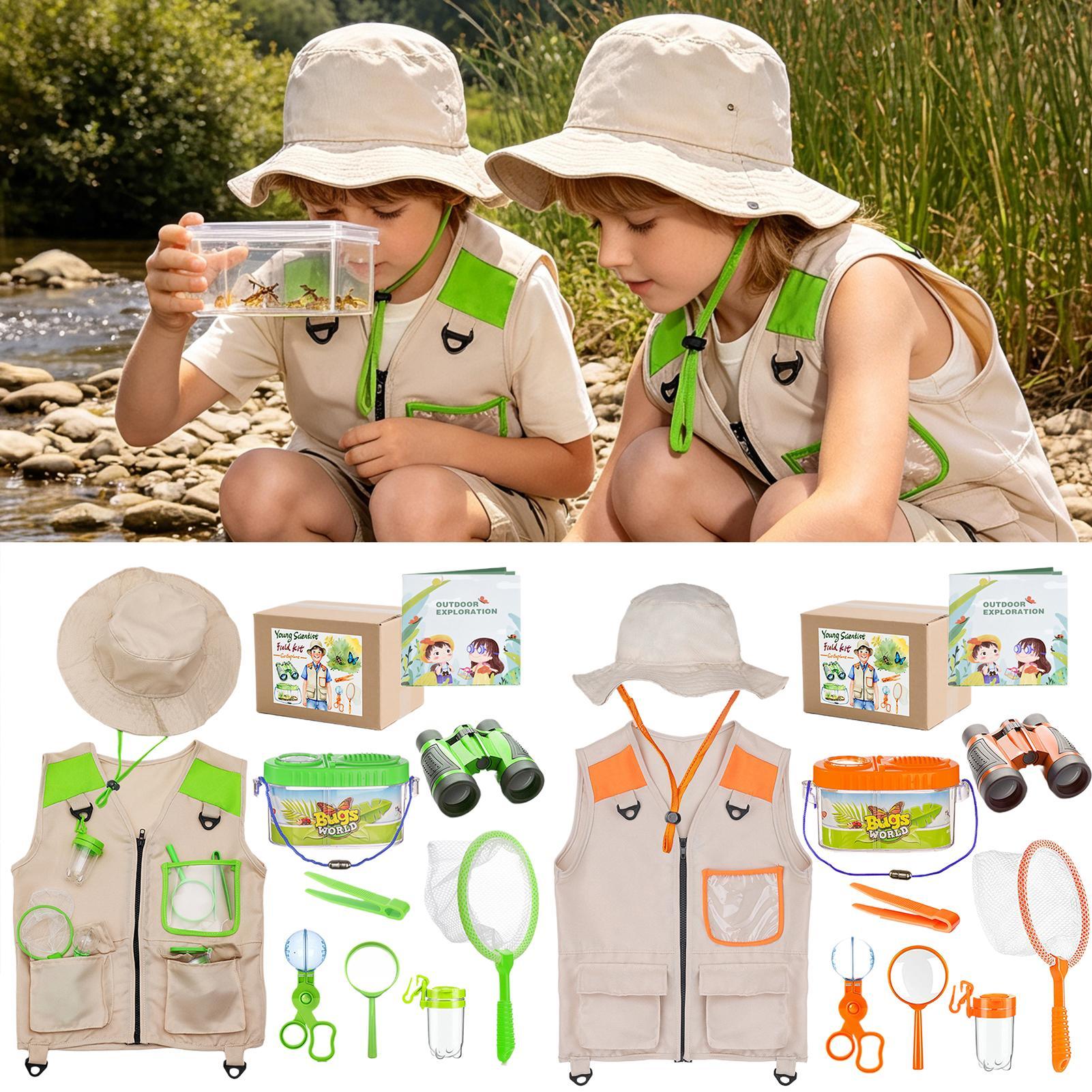 모자가 포함된 어린이 모험 키트 경량 통기성 교육용 장 - Outdoor Adventure Activities For Kids 리뷰 및 가격