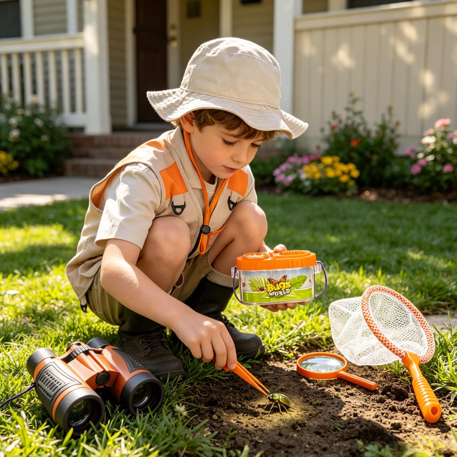 모자가 포함된 어린이 모험 키트 경량 통기성 교육용 장 - Outdoor Adventure Activities For Kids 리뷰 및 가격