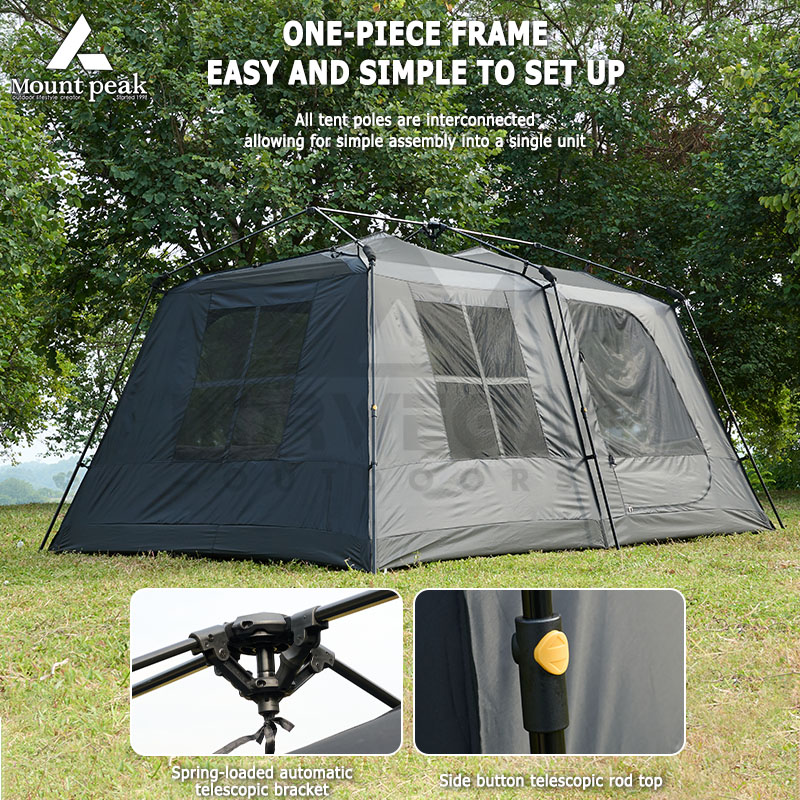 마운트 피크 자동 대형 캠핑 텐트 3-8인용 빠른 설치 - Outdoor Adventure Kit 리뷰 및 가격