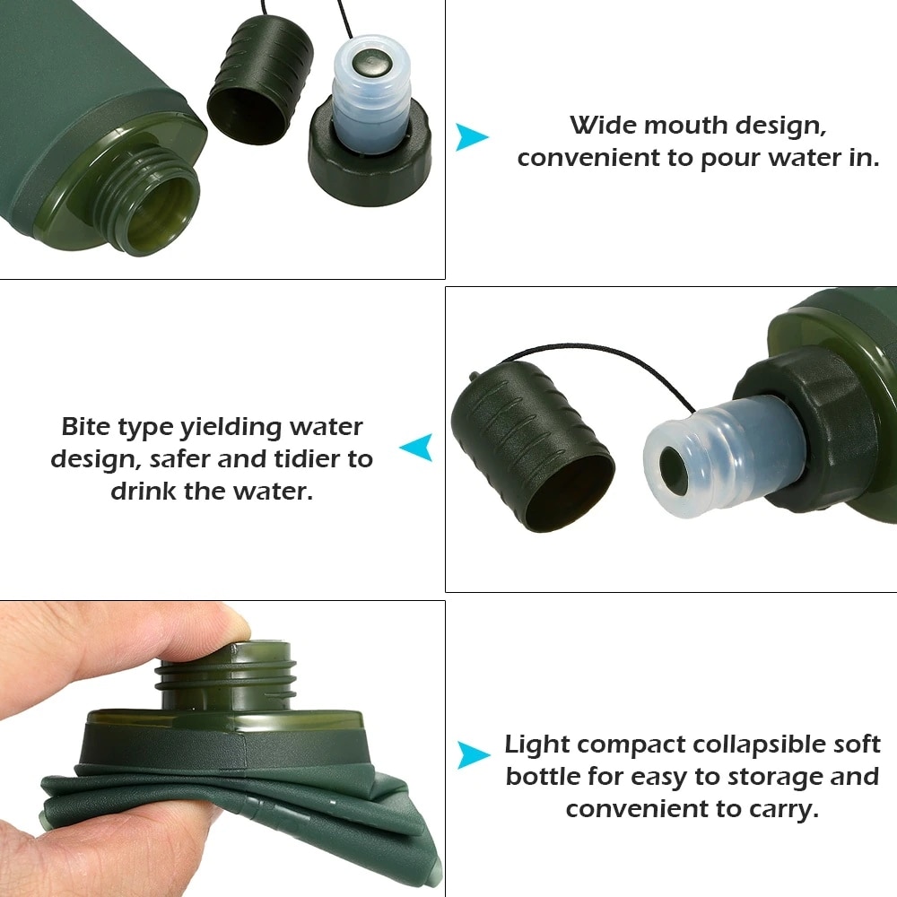 250ml 500ml 접이식 물주머니 하이킹, 자전거  - Outdoor Adventure Kit 리뷰 및 가격